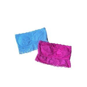 Bundle of Vintage Y2K lace tank tube tops Medium Festival Rave Club fairy